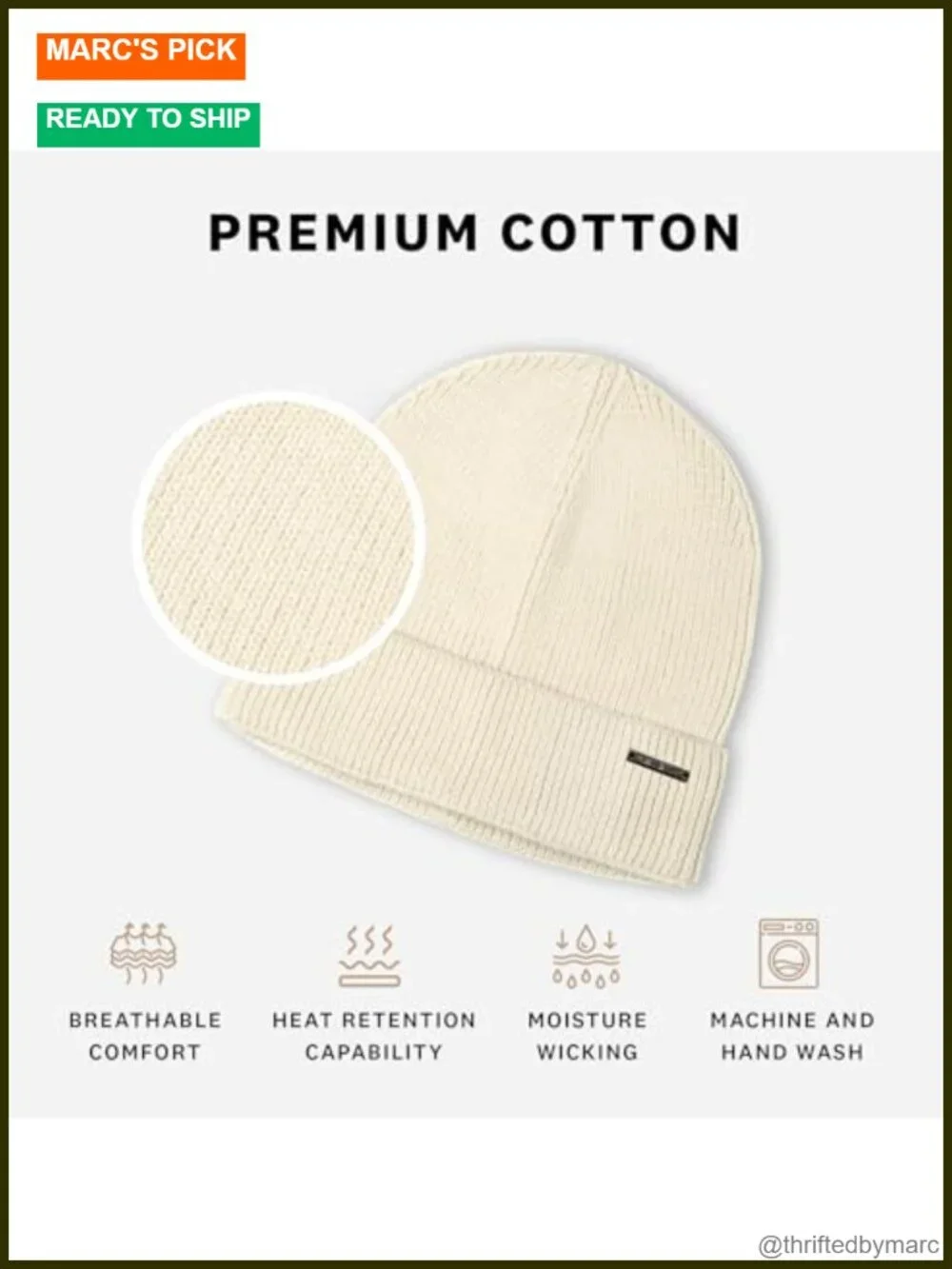 100% Cotton Men's Skull Beanie – Soft, Structured Everyday Beanie